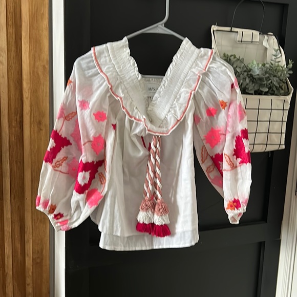 MISA Selena‎ Top in White Multi. Size XS - Picture 3 of 13